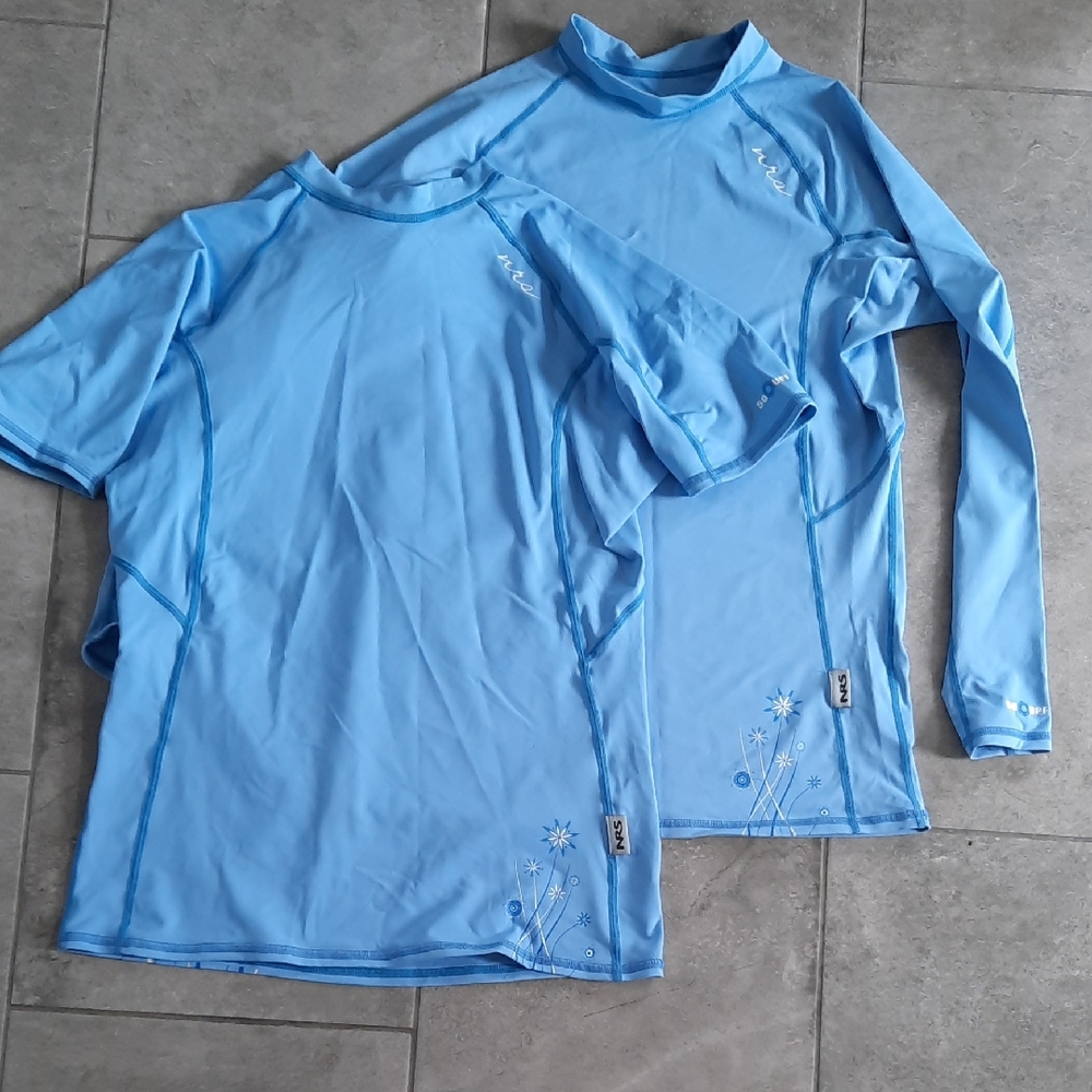 NRS hydro swim SPF50 women’s L- short AND long sleeve shirts- both included